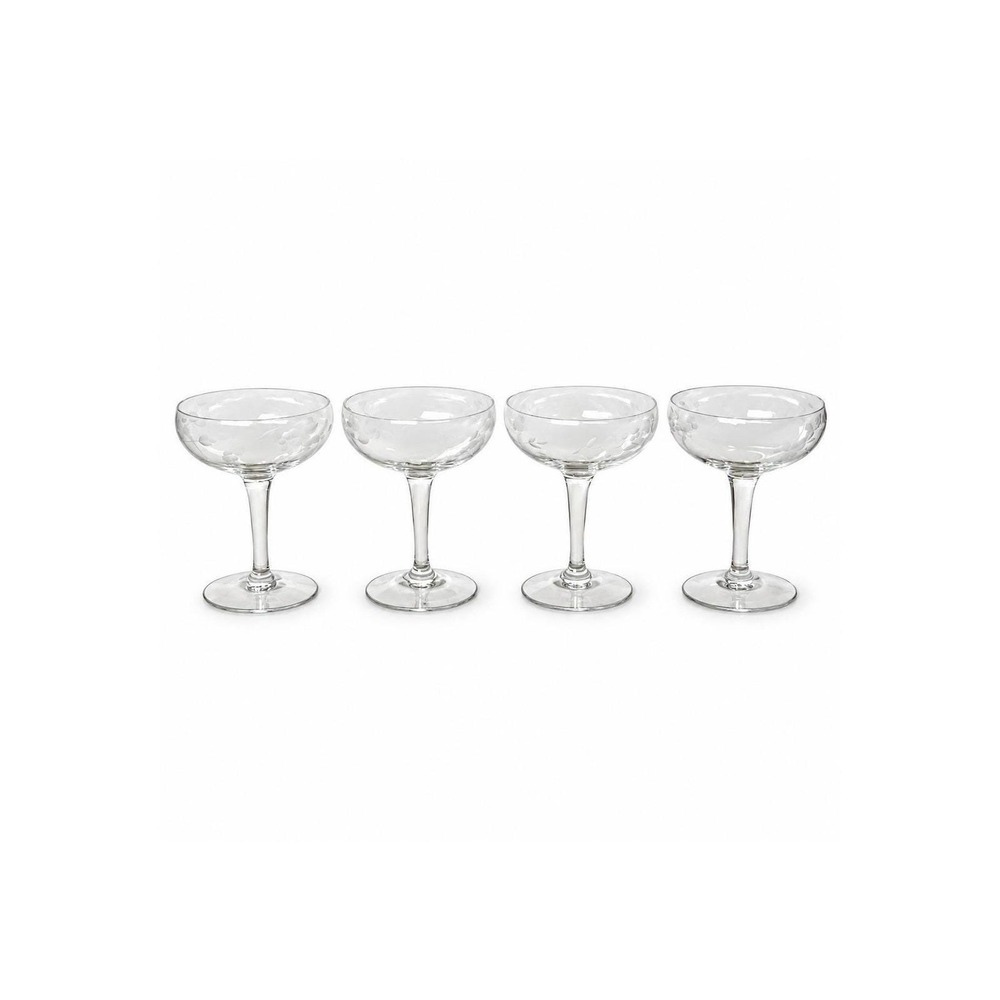 Vintage Princess House Heritage Champagne Coupe Sherbet Glasses Set of 4 Retired
